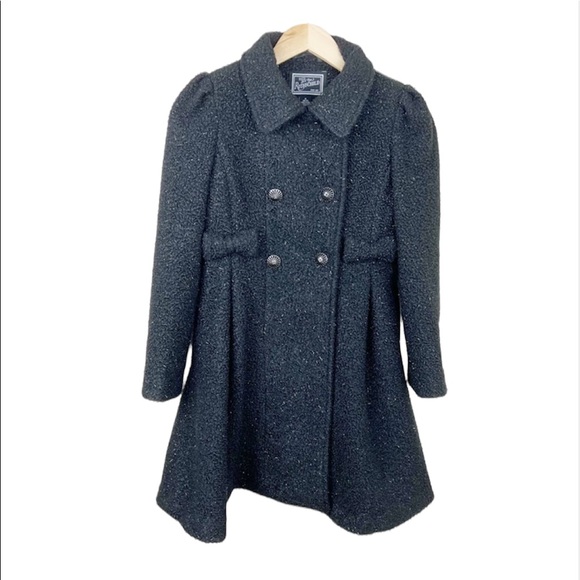 Rothschild Other - Rothschild Girls Black Shimmer Peacoat